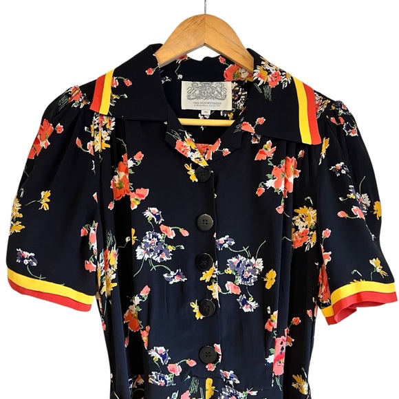 The Seamstress of Bloomsbury Roma Dress in Black Mayflower like new condition - Picture 5 of 16